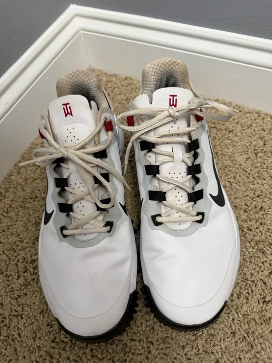 Nike Tiger Woods TW13 Men’s White Golf Shoes - Picture 6 of 11